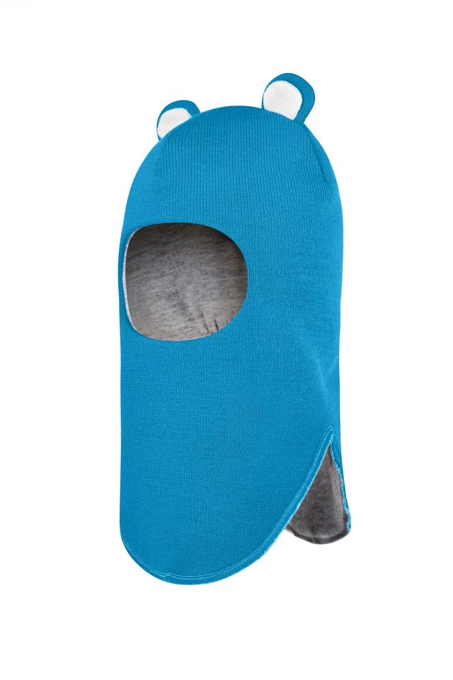 Зимова шапочка-шолом Corona.hm "Ведмедик" бірюза