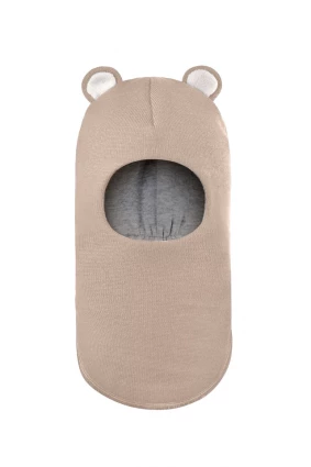 Зимова шапочка-шолом Corona.hm "Ведмедик" беж золотий