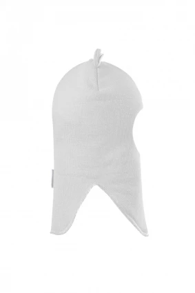 Зимова шапочка-шолом Corona.hm "Ведмедик" з кнопочками молоко