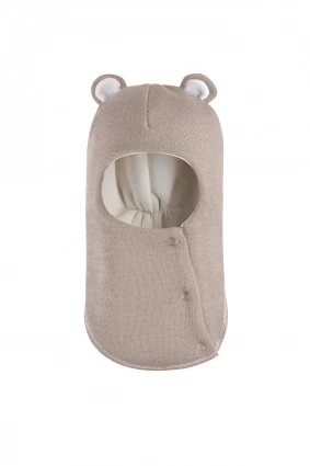 Зимова шапочка-шолом Corona.hm "Ведмедик" з кнопочками лате