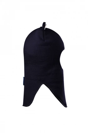 Зимова шапочка-шолом Corona.hm "Ведмедик" з кнопочками синій