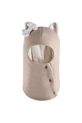 Зимова шапочка-шолом Corona.hm "Кицюня" з кнопочками лате