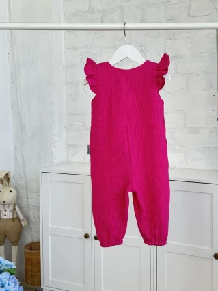 Комбинезон из муслина * Малина* + косынка