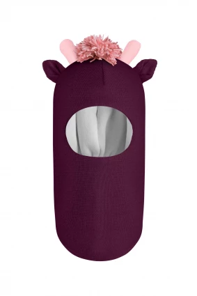 Зимова шапочка-шолом Corona.hm *Жирафчик* бордо