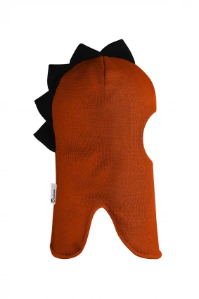 Зимняя шапочка шлем Corona.hm "Мисс Дино"  оранж