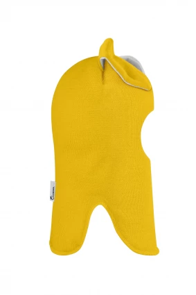 Зимова шапочка-шолом Corona.hm "Зайчик" сонце білий бантик