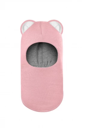 Зимняя шапочка шлем Corona.hm "Мисс Львица" розовый