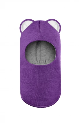 Зимова шапочка-шолом Corona.hm "Лев" фіалка