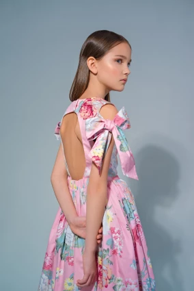 Сукня для дівчинки Corona.hm “Шарм”, півонія на рожевому