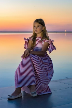 Сукня для дівчинки Corona.hm “Шарм”, червона смужка