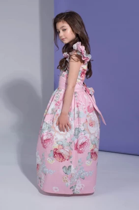 Сукня для дівчинки Corona.hm “Розкіш”, півонія на рожевому
