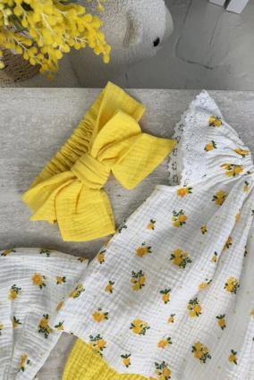 Комплект з мусліну *Жовта квітка*