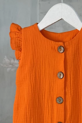 Ромпер з мусліну *Оранж* + пов'язка