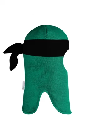 Зимова шапочка-шолом Corona.hm "Ніндзя" смарагд