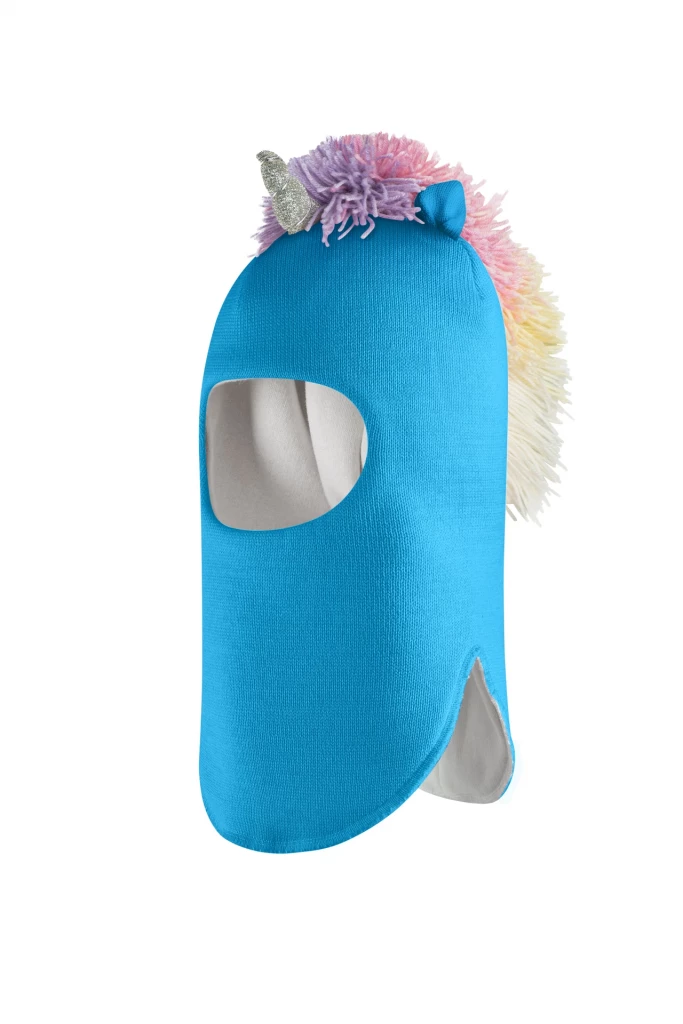 Зимняя шапочка шлем Corona.hm "Единорожка" бирюза