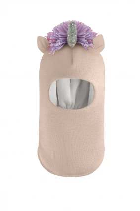 Зимова шапочка-шолом Corona.hm "Єдиноріжка" беж золотий