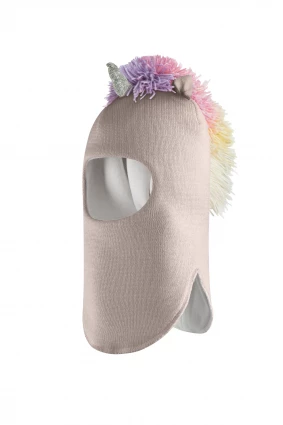 Зимняя шапочка шлем Corona.hm "Единорожка" капучино
