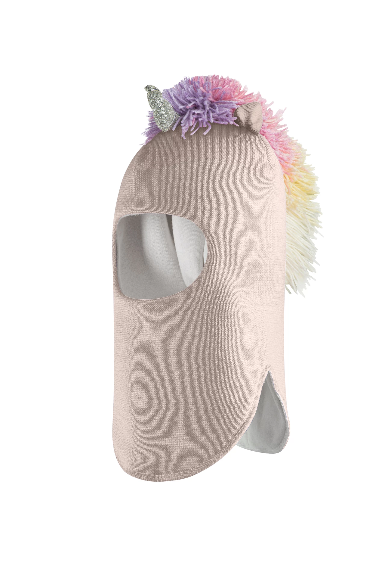 Зимняя шапочка шлем Corona.hm "Единорожка" латте