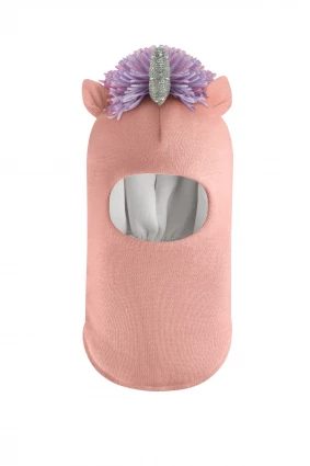 Зимова шапочка-шолом Corona.hm "Єдиноріжка" пудра