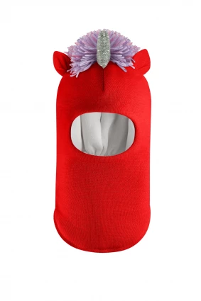 Зимова шапочка-шолом Corona.hm "Єдиноріжка" червоний