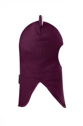 Зимова шапочка-шолом Corona.hm “Лев” із кнопками  бордо