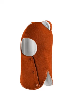 Зимова шапочка-шолом Corona.hm “Лев” із кнопками  помаранчевий