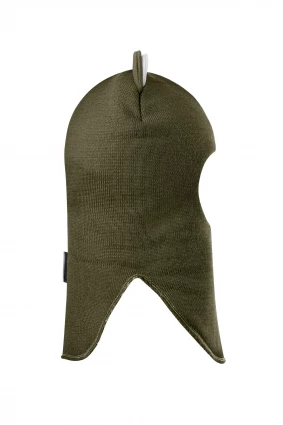 Зимова шапочка-шолом Corona.hm “Лев” із кнопками  хакі