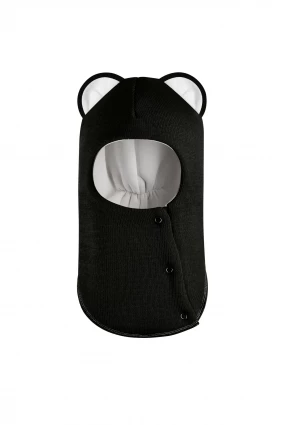 Зимова шапочка-шолом Corona.hm “Лев” із кнопками  чорний