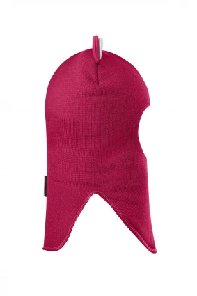 Зимова шапочка-шолом Corona.hm “Лев” із кнопками  ягідний