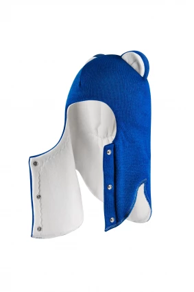 Зимова шапочка-шолом Corona.hm "Міс Левиця"  із кнопками  електрик