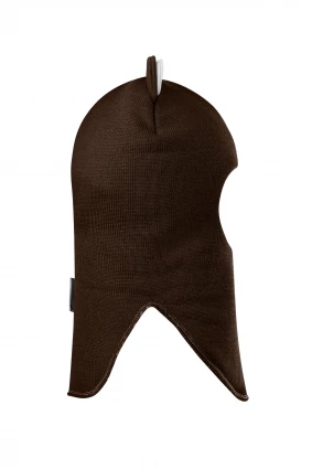 Зимова шапочка-шолом Corona.hm "Міс Левиця"  із кнопками  шоколад