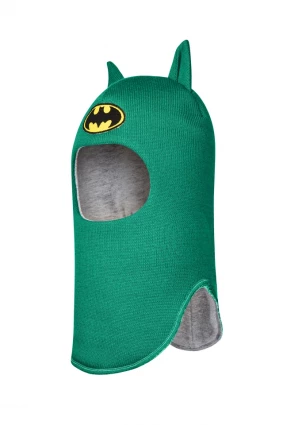 Зимняя шапочка шлем Corona.hm "Бэтмен" изумруд