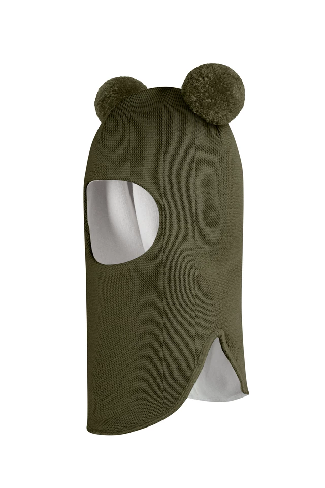 Зимняя шапочка шлем Corona.hm "Пандочка" хаки