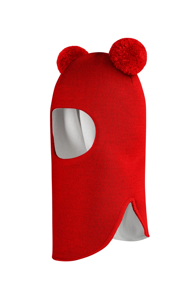 Зимняя шапочка шлем Corona.hm "Пандочка" красный