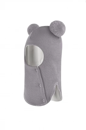 Зимова шапочка-шолом Corona.hm "Пандочка"  із кнопками  димка