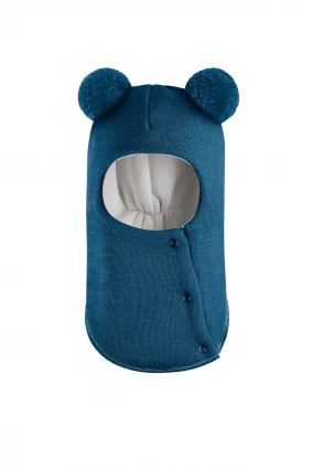 Зимова шапочка-шолом Corona.hm "Пандочка"  із кнопками  морська хвиля