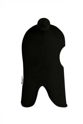 Зимова шапочка-шолом Corona.hm "Пандочка"  із кнопками чорний