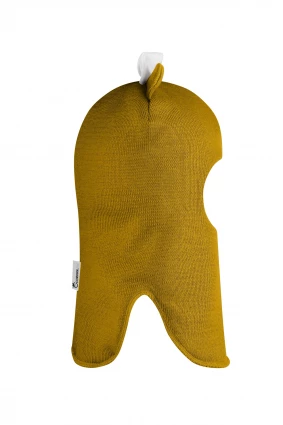 Зимова шапочка-шолом Corona.hm "Міс Мінні" з кнопочками медовий