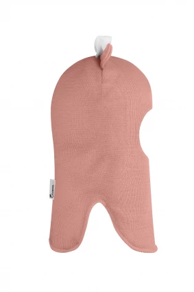 Зимова шапочка-шолом Corona.hm "Міс Мінні" з кнопочками пудра