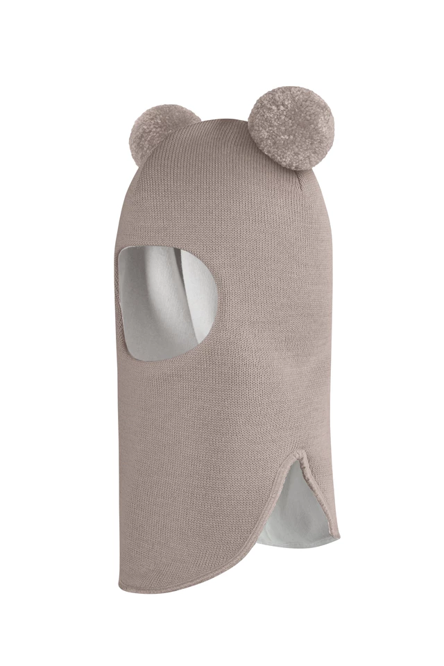 Зимова шапочка-шолом Corona.hm "Пандочка" капучіно