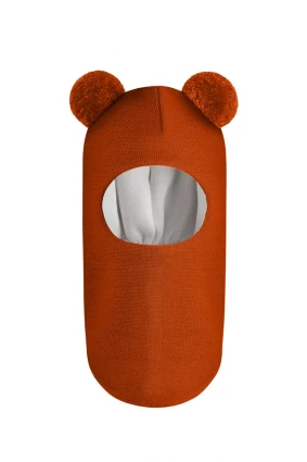 Зимова шапочка-шолом Corona.hm "Пандочка" помаранчевий