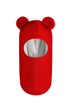 Зимова шапочка-шолом Corona.hm "Пандочка" червоний