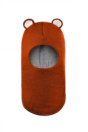 Зимова шапочка-шолом Corona.hm "Міс Ведмедиця" помаранчевий