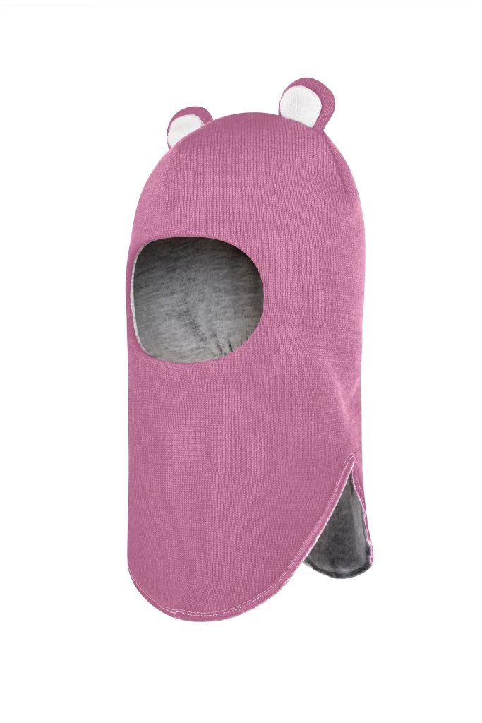 Зимова шапочка-шолом Corona.hm "Міс Ведмедиця" пильно-рожевий