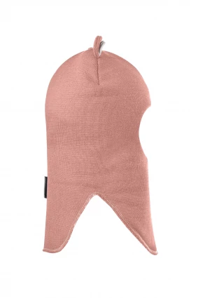 Зимняя шапочка-шлем Corona.hm "Мисс Мишутка"  пудра