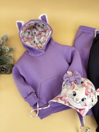 Костюм Corona.hm *Кицюня* фіалка  з додатковими штанами та шапочкою (шапочка на вибір)