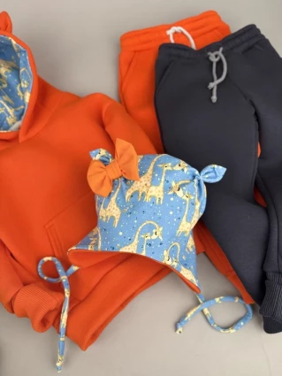 Костюм Corona.hm *Жирафчик* помаранчевий з додатковими штанами та шапочкою (шапочка на вибір)