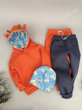 Костюм Corona.hm *Жирафчик* помаранчевий з додатковими штанами та шапочкою (шапочка на вибір)