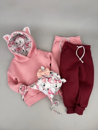 Костюм Corona.hm *Кицюня* рожевий з додатковими штанами та шапочкою (шапочка на вибір)