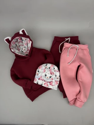 Костюм Corona.hm *Кицюня* бордо з додатковими штанами та шапочкою (шапочка на вибір)